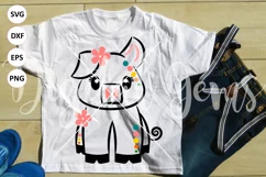 Girl Pig SVG / DXF / EPS / PNG files Product Image 3