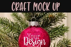 Pink glitter ornament Craft mock up |High Res JPEG Product Image 2