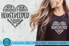 Housekeeper svg, a house keeper svg subway art design Product Image 1