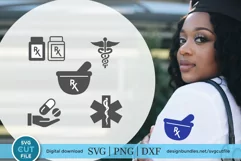 Pharmacist svg icons, pharmacy svg icons for crafters Product Image 1