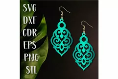 Laser cut Earrings, SVG Earrings, 3d Jewelry Crafting file Product Image 1