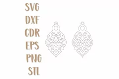 Laser cut Earrings, SVG Earrings, 3d Jewelry Crafting file Product Image 2