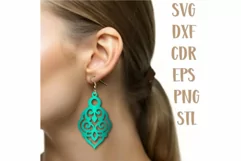 Laser cut Earrings, SVG Earrings, 3d Jewelry Crafting file Product Image 3