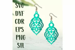 Laser cut Earrings, SVG Earrings, 3d Jewelry Crafting file Product Image 4