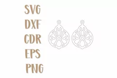 Jewelry SVG Earrings, Laser cut Earrings, lace earrings. Product Image 2
