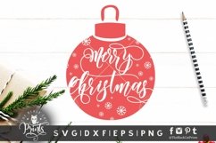 Merry Christmas Ornament SVG | Merry Christmas SVG Cut File Product Image 1