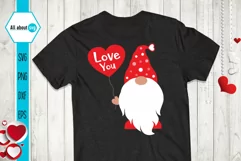 Love You Svg, Gnome Svg, Valentine's Svg Product Image 1