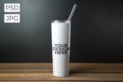 Skinny tumbler mockup smart object PSD