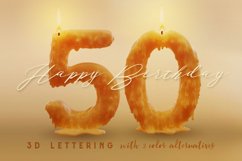 Candle Light 3D Lettering Product Image 2