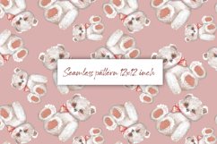 Digital paper with Teddy. Seamless pattern design Product Image 1