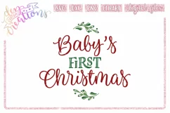 Baby's First Christmas - SVG DXF PNG Cut files Product Image 1