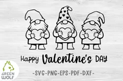 Valentine gnomes svg Happy valentine's day svg Gnome svg Product Image 1