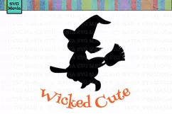 SVG File Wicked Cute Witch, Halloween Baby Bodysuit SVG, SVG Product Image 1