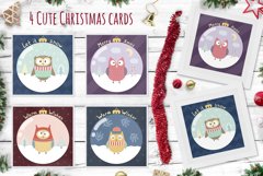 Winter Owls: patterns, cards and elements Product Image 8