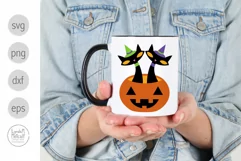 Halloween Black Cats in Pumpkin SVG and Clipart Product Image 4