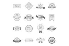 Premium quality label icons set Product Image 1