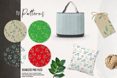 Leaves Watercolor Seamless Patterns Foliage Leaf Greenery Product Image 3