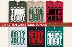 Trendy Christmas Christian PNG Bundle, Christian Bible Verse Product Image 1