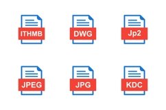 Set Of File Formats Icons Product Image 1
