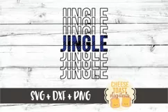 Jingle - Buffalo Plaid Christmas Mirror Word SVG PNG DXF Product Image 2