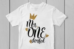 Mr Onederful - Birthday SVG EPS DXF PNG Cutting Files Product Image 3