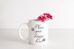 Coffee mug mockup sublimation 11oz cup minimal pink mock up Product Image 1