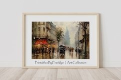 Vintage Urban Cityscape Wall Art Painting, Rustic Urban Wall Art, Impressionist Wall Art Warm Aesthetic Decor, Vintage Farmhouse Wall Art