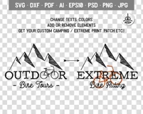 Vintage Outdoor Bike Tours Logo / Label Templates SVG Cricut Product Image 2
