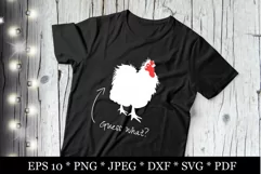 Guess what chicken butt SVG. Funny quotes. T-shirt designs Product Image 1