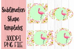 Flamingo and Flowers Sublimation Templates Product Image 1