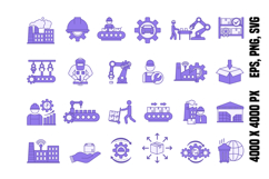 Colored Factory Icons Product Image 1