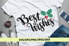 Best Wishes - Christmas SVG EPS DXF PNG Cutting Files Product Image 1