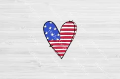 Patriotic Heart png, Sublimation design, 4th July png Product Image 1