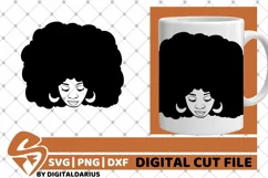 Black Woman svg, Natural Hair svg, Melanin svg, Black Queen Product Image 2