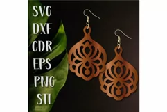 Boho Earrings SVG, Jewelry Pendant Svg, Laser cut DXF STL. Product Image 1