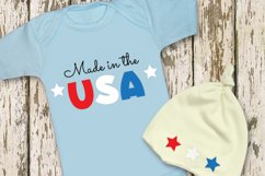 Made in the USA Independence Day SVG File Cutting Template Product Image 1