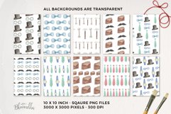 Fathers Day Watercolor Digital Papers Product Image 3