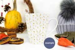 Latte coffee mug mockup, Winter White mug mock up full wrap Product Image 3
