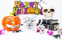 Halloween Mug Mockup 11 Oz Blank White Latte Coffee Cup Product Image 1