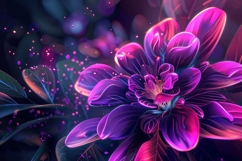 Glowing Flowers Background Wallpaper Product Image 1