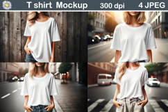 White T shirt Mockup Designs Product Image 1