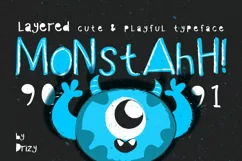 Monstahh Layered Typeface - Free Font of The Week Product Image 1