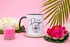 Mug Mockup 11 Oz Blank White Coffee Cup Black Handle Summer Product Image 1