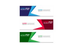 Vector abstract design web banner template Product Image 1