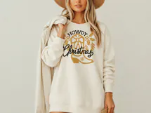 Western Christmas SVG | Cowboy Boots & Christmas Bow Product Image 2