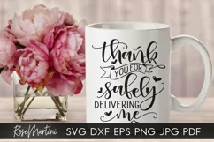 Thank You For Safely Delivering Me SVG Midwife SVG Doula SVG Product Image 2