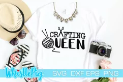 Funny Svg Crafter Svg Crafty Svg Crafting Queen Svg Craft Product Image 1