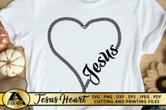 Jesus SVG PNG EPS DXF Floral Heart SVG Monogram SVG Cut file Product Image 1