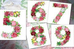 Watercolor peony alphabet Product Image 11