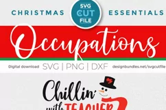 Christmas Teacher svg - a Teacher Christmas svg for crafters Product Image 6